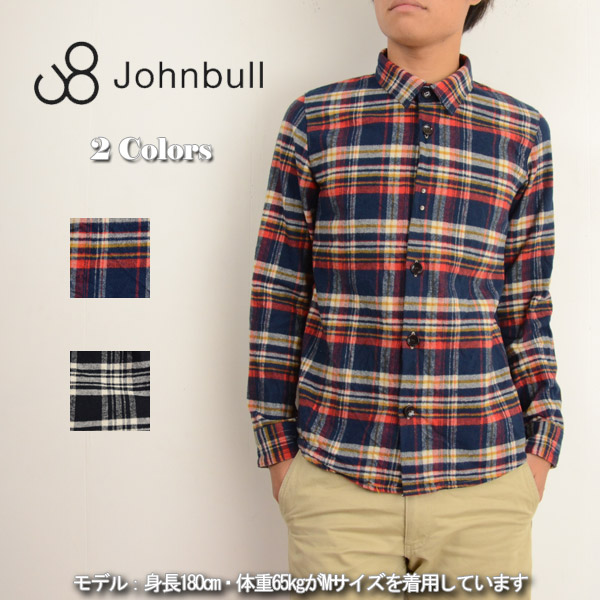 暖かみがあり季節感の出るシャツ♪JOHNBULL(ジョンブル) メンズ ヘビーチェックシャツネルチェックCPO 13260 送料無料